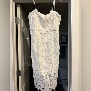 Bardot Lina White Lace Midi Dress